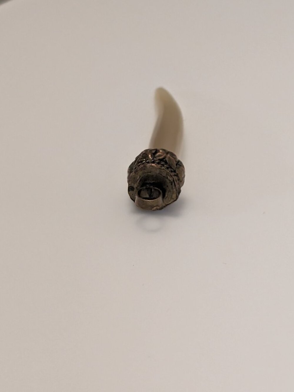 Very Nice AGATE CARVED HORN Pendant - Picture 3 of 8